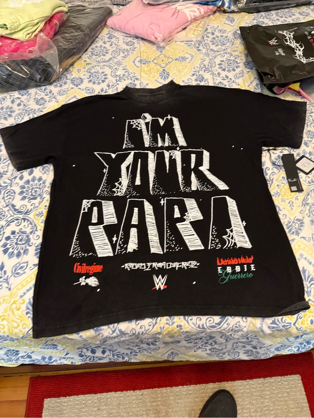 Civil Regime WWE Black "I'm Your Papa" Short Sleeve Graphic Tee